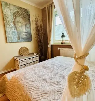 Gästebett im Gästezimmer Sanctuary AyurYoMa